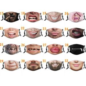 <span class=keywords><strong>Masque</strong></span> facial amusant pour fête, <span class=keywords><strong>masque</strong></span> buccal réglable et <span class=keywords><strong>lavable</strong></span> en coton - Product Image 1