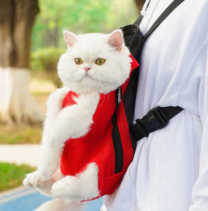 Mesh Pet Carrier <b>Backpack</b> Portable Breathable Small Dog <b>Cat</b> Travel Bag Outdoor Walking Crossbody - Product Image 2