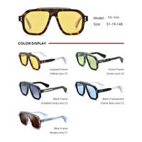 Lunettes de soleil vintage de pilote, surdimensionnées, carrées, polarisées UV400, unisexes, pour la conduite et les voyages, en stock