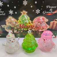 Jouet Squishy de Noël Lumineux Père Noël Bonhomme de Neige Géant, Jouet à Presser Squishy Taba Crunchy, Jouet Promotionnel