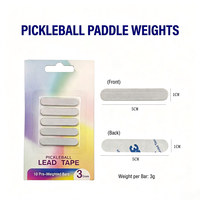 Bande de poids pour raquette de pickleball 3g x 10 pièces, bande de poids en plomb sans bordure pour ajustement de l'équilibre, accessoires d'entraînement pour enfants