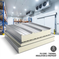 Panneaux sandwich en polyuréthane, construction métallique, ignifuges, résistants à la chaleur, écologiques, résistants à l'eau, insonorisants, pour toitures d'hôtels