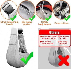 Free Sample <b>Dog</b> <b>Sling</b> <b>Carrier</b> for Small <b>Dogs</b> pet <b>slings</b> with extra pocket storage <b>sling</b> with storage pocket Multiple color - Product Image 3