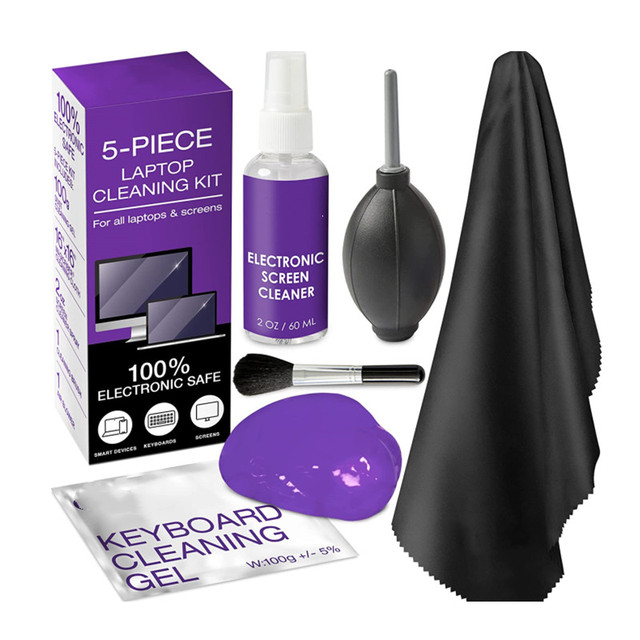 Free Sample Multipurpose Keyboard Laptop Computer Cleaner Including Cleaning Spray Cloth Brush Air Blower Gel Cleaning Kit