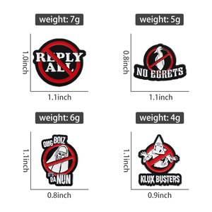 Creative gothique drôle citations émail broches signes d'avertissement pour rayonnement <span class=keywords><strong>radioactif</strong></span> course drapeau métal broches revers Badges bijoux - Product Image 6