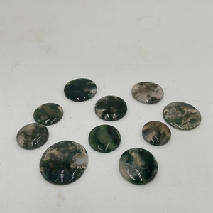 Piedras Preciosas Sueltas de Ágata Musgosa Verde Natural, Cabujón Completamente Pulido, Cristal Curativo para Joyería y Colección - Product Image 6