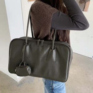 กระเป๋าถือหนังแท้สำหรับผู้หญิงแฟชั่นลำลองคุณภาพสูงหนังวัวกระเป๋าบอสตันความจุขนาดใหญ่กระเป๋าสะพายสตรี - Product Image 3