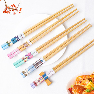 Bamboo Chopsticks 24cm Cartoon <b>Macaron</b> Colors 5 Pairs Gift <b>Box</b> For Presents - Product Image 3