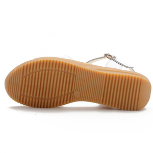Nueva media Sandalia de cuero clásico blanco de alta calidad para mujer, zapatos de mujer con hebilla de cuña baja, verano 2025, Guangzhou Agent Export - Product Image 4