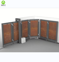 Dernières conceptions de porte principale avec porte tournante coulissante Sculpture en aluminium porte de Train portes d'allée