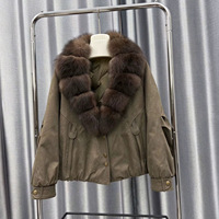 Veste d'hiver pour femme à col rabattu, manches longues, ornée de boutons métalliques, courte, épaisse, chaude, tendance, polyvalente et décontractée