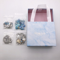 Kit de bracelets à perles pour femmes, bricolage, Kit de bijoux pour la fabrication, violet bleu vert, perles d'espacement, accessoires en perles, Set de cadeaux,