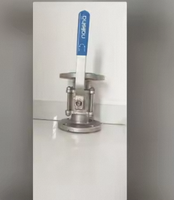 Vanne à boisseau sphérique manuelle Nalisha à trois pièces pour eau haute température, joint en PTFE, OEM, taille de port 2 pouces, débit 200 M/h, pression 200 psi