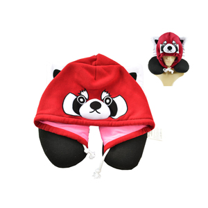 Oreiller de sieste avec capuche personnalisé <span class=keywords><strong>en</strong></span> forme de U, doux, motif Panda, 100% polyester, rembourré de <span class=keywords><strong>microbilles</strong></span>, avec taille et couleur personnalisables - Product Image 4