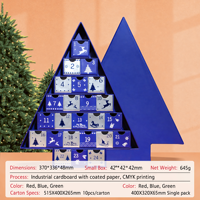 Calendrier de l'Avent personnalisé de 24 jours, boîte cadeau de biscuits de Noël, boîte d'emballage vide pour chocolat, boîte à chocolat de luxe personnalisée