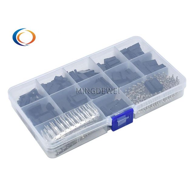 PENPOS Crimp Housing Connector Kit With Dupont Wire Connectors-A Set of Male and Female 2.54 Mm Dupont Connectors and Crimp Pins