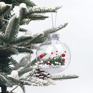8cm Shatterproof Colorful Seamless Clear PET <b>Christmas</b> Balls 24Pcs Xmas <b>Tree</b> Window Hanging Ornaments - Product Image 3
