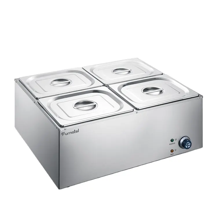 4 Pfannen Electric Bain Marie Buffet Edelstahl-Speisen wärmer für die Catering-Industrie