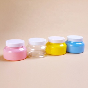 Best Selling 250ml <b>Plastic</b> Lotion Bottle Hot Sale Cute Colorful <b>Plastic</b> <b>Jar</b> With White Lid - Product Image 4