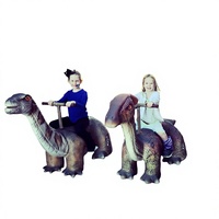 Manège pour enfants en forme de petit dinosaure animatronique en métal pour parcs d'aventure et centres commerciaux
