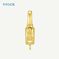 Connecteurs de bijoux VFOOK multi-tailles motif Mickey, fermoirs mousquetons en or massif 18 carats résistants à l'usure pour assemblage DIY