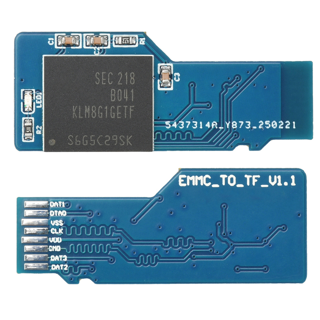 Read Speed 40MB/s Write Speed 20-40MB/s EMMC to TF Card Module BGA153 BGA169 to Micro Card MMC Card