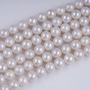 Collar de Perlas de Agua Dulce Naturales de Zhuji, 11-13 mm, Redondas, Blancas, Estilo Edison, para Joyería DIY, Perlas Sueltas al por Mayor - Product Image 5