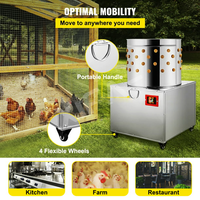Machine à plumer les poulets automatique, machine à plumer la volaille, machine à enlever les plumes en acier inoxydable de qualité commerciale
