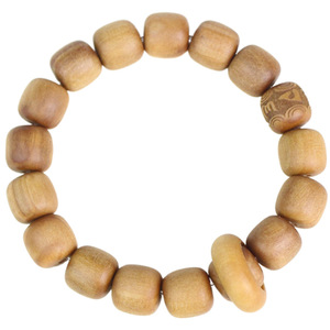 สร้อยข้อมือไม้จันทน์บาบี ขนาด 12 มม. ลูกปัดทรงกระบอก ลูกประคำสำหรับสวดมนต์ ของขวัญสำหรับพิธีทางศาสนาสำหรับทุกเพศ - Product Image 5