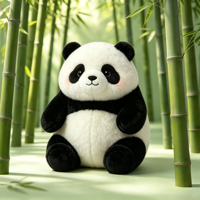 Peluche Panda Mignon Personnalisable : Créez Votre Propre Modèle, Échantillon Réel, Faible MOQ, Expédition Rapide en 9 Jours, Poupée Panda Assise en Peluche, Vente en Gros