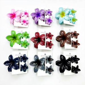 Pinza de Pelo de Plástico con Diseño de Flor de Gelatina, Simple y Elegante, para Mujer, con Aspecto de Alta Gama, Accesorio de Regalo para Peinados y la Parte Trasera de la Cabeza - Product Image 4