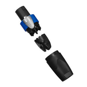Four <b>Pin</b> Speaker Connector NL4FC Blue Plastic Audio Video <b>Plug</b> <b>Adapter</b> YY 3260 - Product Image 2