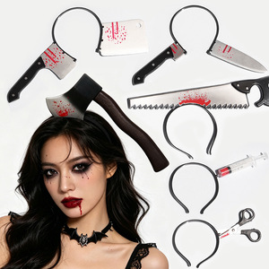 Diadema con cabeza de hacha de plástico para disfraz de Halloween - Product Image 1
