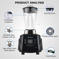 Mixeur Commercial Électrique de Haute Qualité Certifié NSF, 1,5L 2L 1500W 2200W, Haute Vitesse, Robuste
