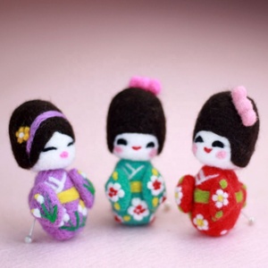 Kit de fieltro de costura DIY de nivel de principiantes, <span class=keywords><strong>Tutorial</strong></span> artesanal de fieltro itinerante de lana, Kimono 3D japonés, regalos novedosos para mujer, fieltro de aguja - Product Image 4