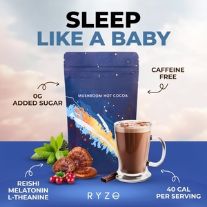 Café Instantáneo <span class=keywords><strong>con</strong></span> Champiñones y Melatonina, Suplemento para Dormir, Orgánico, Descafeinado, Keto, <span class=keywords><strong>Cacao</strong></span> en Polvo, Reishi, 20 Porciones, Bolsa de 220g - Product Image 2