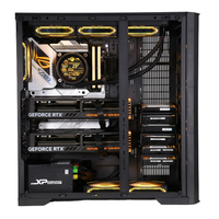 Gabinete de PC OEM AI SUPER EATX de Torre Media Completa con Flujo de Aire ARGB, Gabinete de Computadora para Juegos con USB 3.0 Tipo-C, Gabinete Personalizado DIY, Mini NAS para Almacenamiento