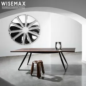 أثاث WISEMAX فاخر ديكور جداري معدني للمنزل حديد دائري عصري معلق ديكور فني للمنزل بهو الفندق