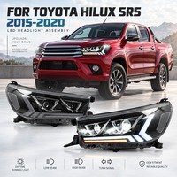 Phares LED en gros PCS-H27 pour Toyota Hilux Rocco 2015-2021, boîtier noir, clignotants séquentiels, lampe avant haute performance