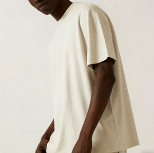 T-shirt ODM di Qualità con Spalle Cadenti, T-shirt Premium 100% Cotone Oversize da Uomo, T-shirt Bianca Semplice con LOGO 1.1 di Qualità - Product Image 6