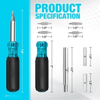 Jeu de tournevis portable 11 en 1 avec embouts multiples en acier S2, embouts Phillips, plats, Torx et carrés