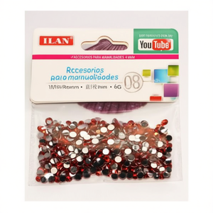 Strass Ilan 4 mm Rossi per Progetti Creativi Confezione da 6G - Product Image 2