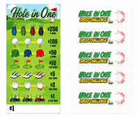 Tarjetas de Juego Personalizadas con Temática de Golf y Cinco Ventanas, Diseños Múltiples, Impresión CMYK en Cartón de Doble Cara, con Sistema de Tirador