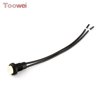TOOWEI 12mm bouton blanc bouton poussoir momentané verrouillant sur off CE ROHS IP67 interrupteurs à bouton-poussoir avec fils