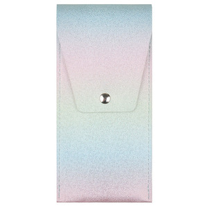 Sac de rangement pour pinceau de maquillage en cuir souple de haut niveau étui à ombre à paupières en PVC dégradé portable avec style de mode coloré - Product Image 4