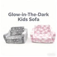Canapé enfant moderne multi-configurations, lumineux dans le noir, doux, avec housses en flanelle lavables, pliable, portable, pour chambre et salon, certifié OEKO-TEX