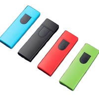 Briquet USB électrique rechargeable de haute qualité avec logo personnalisé Design moderne Double arc coupe-vent en métal plastique pour l'usage de la cigarette