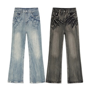 Jeans de Mezclilla de Algodón para Hombre, Corte Recto, Talle Medio, Color Azul Claro - Product Image 1