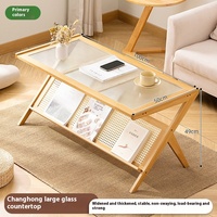 Petite table basse carrée minimaliste moderne avec verre durable pour maison salon appartement ou utilisation mobile du thé