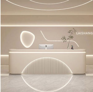 Fiberglass Bespoke Front Desk Luxury <b>Reception</b> <b>Counter</b> Art Design for Mall Hotel Office - Product Image 4